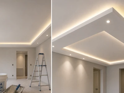 Gesso Liso e Sancas - servico executado pela KAMIC